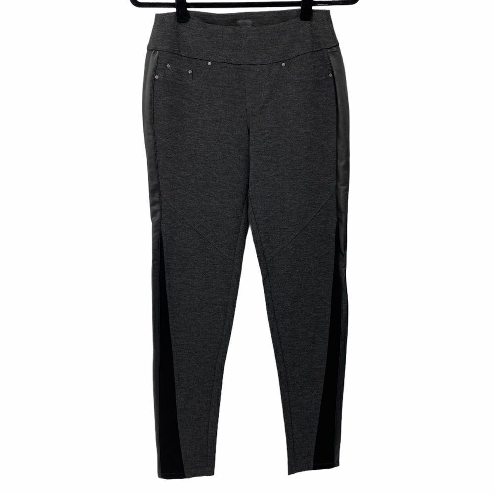 Jag Gray Black Faux Leather Leg Stripe‎ Womens 4